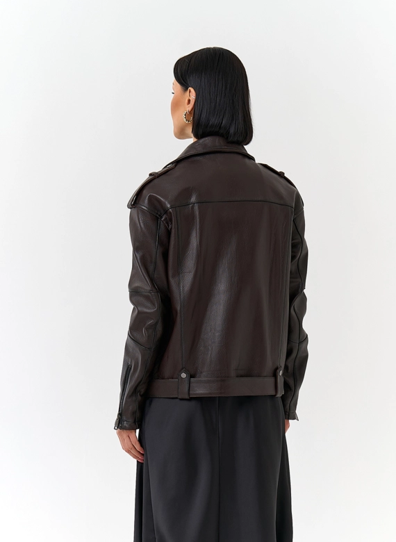 Женская косуха из натуральной кожи
