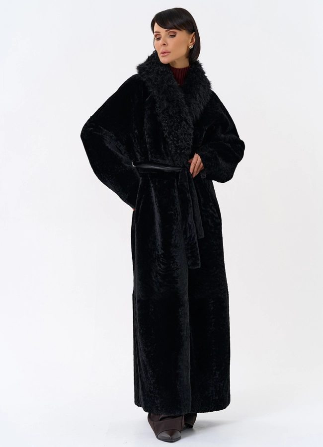 Женская натуральная дубленка с воротником шаль модель № 31852 универмаг малина