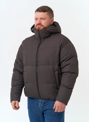 Мужской пуховик с капюшоном  фото