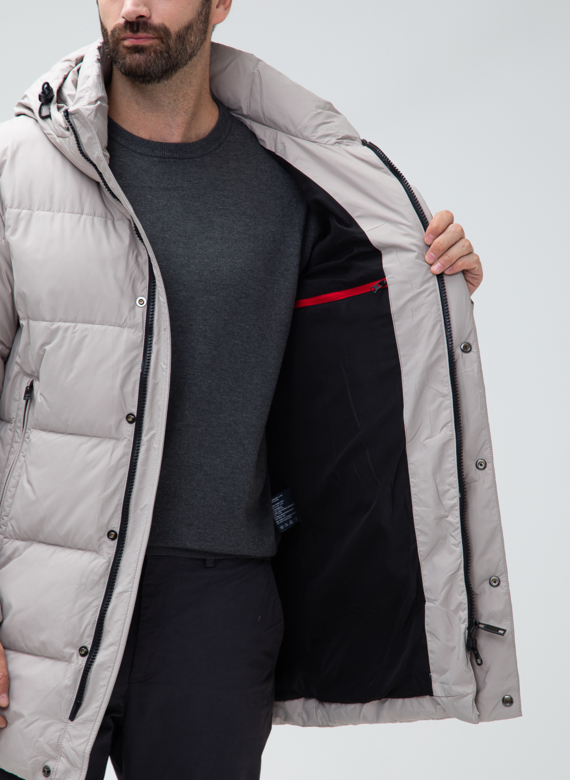 Мужской пуховик с капюшоном 