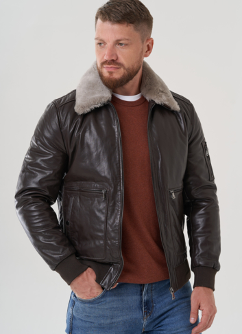 Мужская куртка из натуральной кожи 