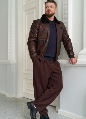 Мужская натуральная дубленка