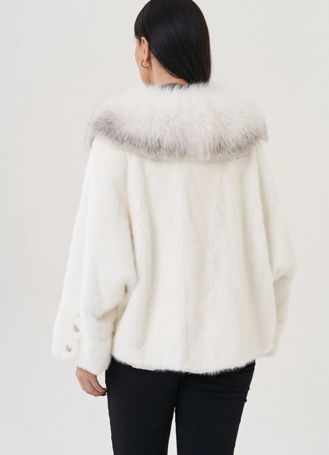Короткая шуба из норки модель № 29466 универмаг малина