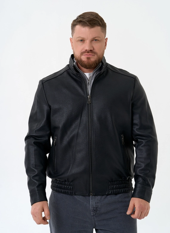 Мужская куртка бомбер из эко кожи