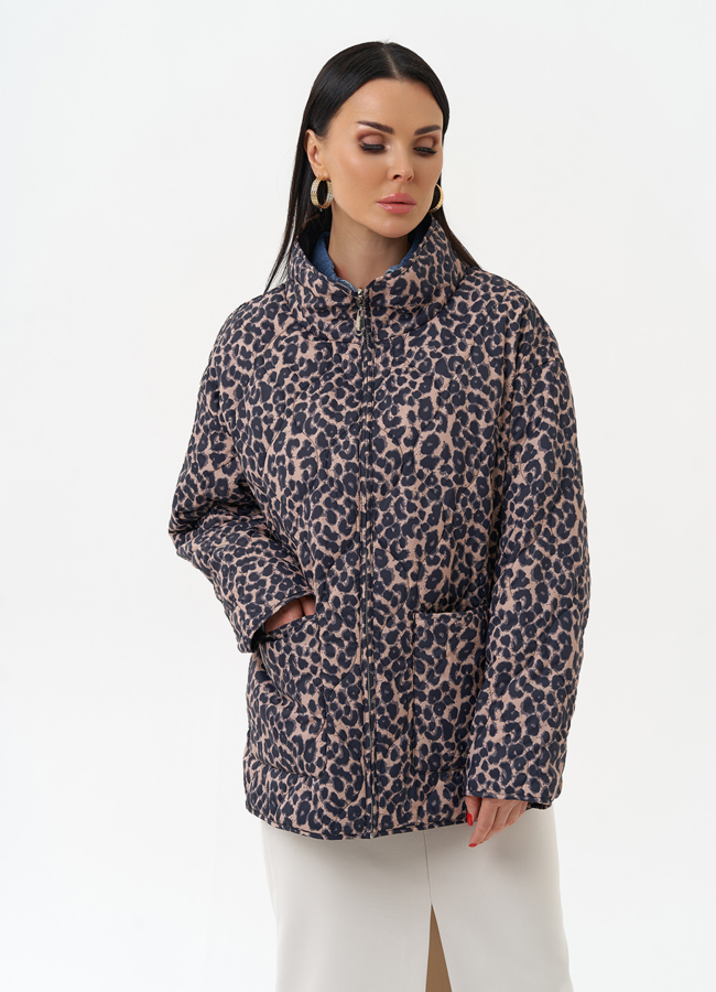 Женская двухсторонняя куртка модель № 29934 универмаг малина