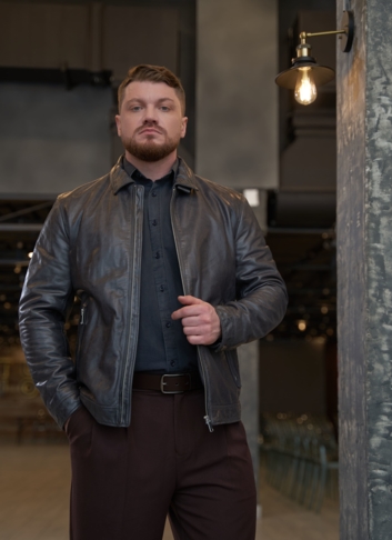 Мужская куртка из натуральной кожи 