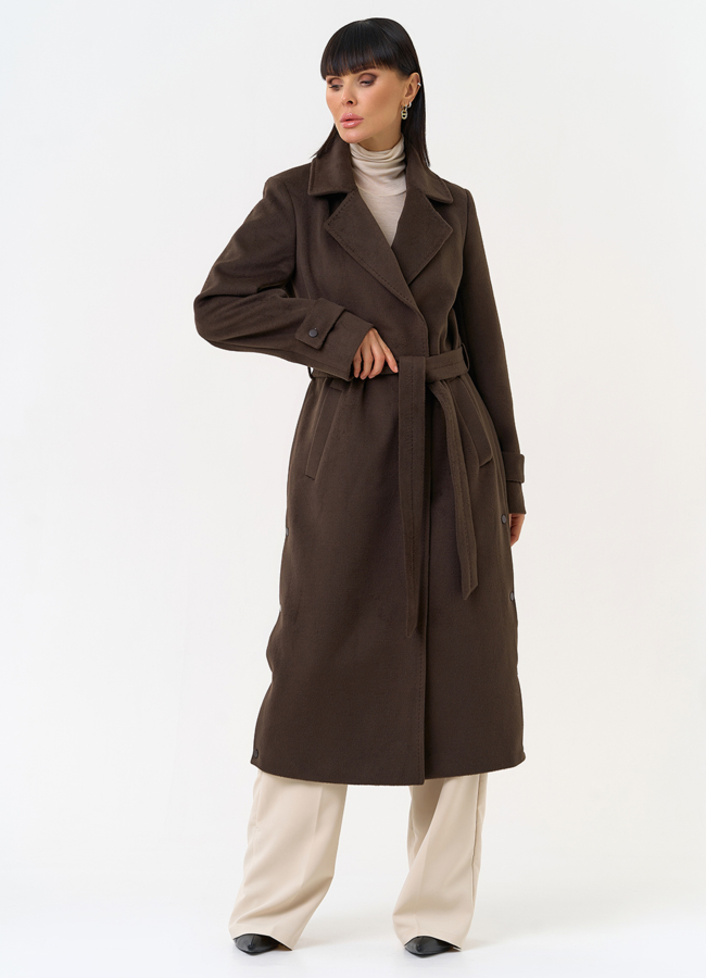Женское пальто с английским воротником модель № 31559 в кредит