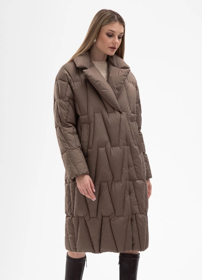Женский пуховик с английским воротником модель № 31141 универмаг малина